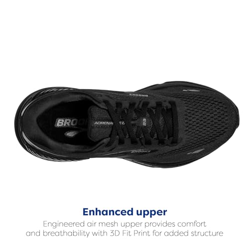 Brooks Women’s Adrenaline GTS 23 Supportive Running Shoe Black/Black/Ebony - Like New