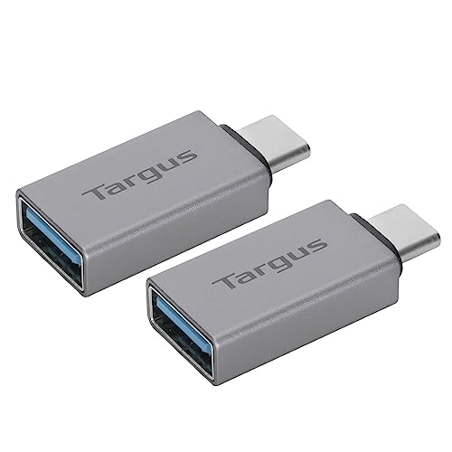 TARGUS® USB-C TO USB-A ADAPTERS, SILVER, PACK OF 2 ADAPTERS, ACA979GL - Like New