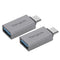 TARGUS® USB-C TO USB-A ADAPTERS, SILVER, PACK OF 2 ADAPTERS, ACA979GL - Like New