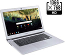 ACER CHROMEBOOK LAPTOP 14"HD N3060 4 16GB eMMC SPARKLY SILVER CB3-431-C99D Like New