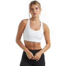 HANES SPORT WOMEN'S RACERBACK SPORTS BRA WITH COMPRESSION WHITE SIZE: L - Brand New
