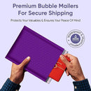 Purple Bubble Mailers 14.25x20, Self Seal Poly Padded Envelopes