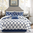 Madison Park - MPE10-570 Essentials Merritt Comforter (Set), Twin XL, Navy - Brand New