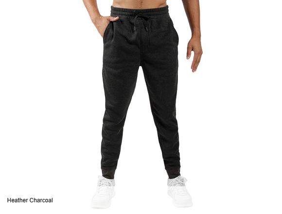 90 DEGREE BY REFLEX 90 DEGREE MEN'S JOGGER PANTS HEATHER CHARCOAL - MEDIUM - Brand New
