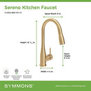 SYMMONS SERENO SINGLE-HANDLE PULL-DOWN KITCHEN FAUCET (1.5 GPM) - BRUSHED BRONZE - Like New