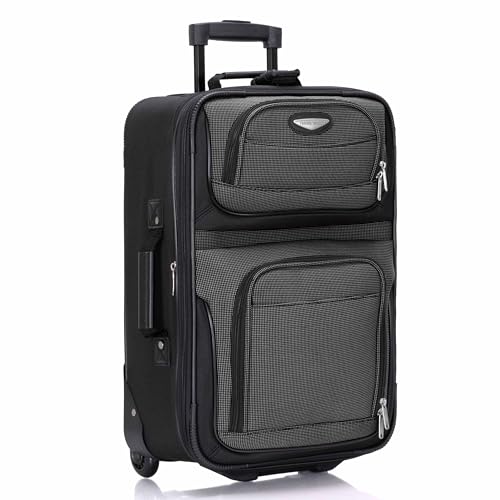 TRAVEL SELECT AMSTERDAM SOFTSIDE EXPANDABLE ROLLING LUGGAGE, 21" H - GRAY - Brand New