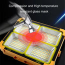 SOLAR LED LIGHT RECHARGEABLE CAMPING EMERGENCY FLOODLIGHT OUTDOOR LIGHT - YELLOW - Like New
