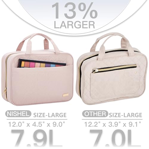 NS06A1913 NISHEL TRAVEL TOILETRY BAG WOMEN, ORGANIZER FOR SHAMPOO SIZE L - PINK - Like New