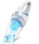 BOSSDAN Handheld Vacuum Cordless with LED Light - White - Scratch & Dent