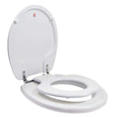 TOPSEAT TINYHINEY POTTY ROUND TOILET SEAT ADULT CHILD HINGES 6TSTR9999CP - WHITE - Brand New