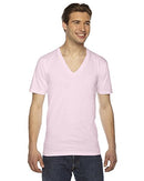2456W AMERICAN APPAREL UNISEX FINE JERSEY V-NECK LIGHT PINK XS - Like New