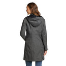 7346 EDDIE BAUER GIRL ON THE GO TRENCHCOAT WOMEN DARK CHARCOAL HEATHER 3XL - Like New