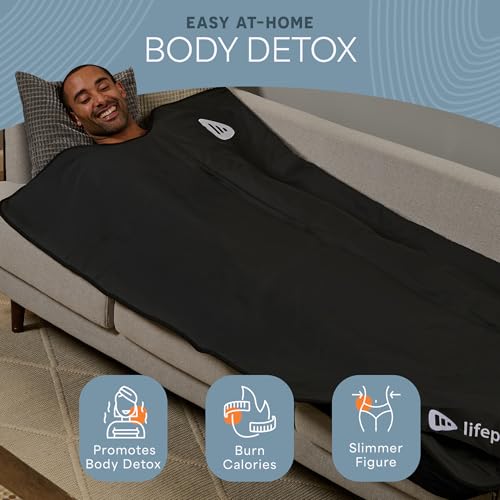 LIFEPRO INFRARED SAUNA BLANKET PORTABLE FAR INFRARED AT HOME SAUNA BLANKET BLACK - Like New