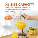 ELITE GOURMET BPA-FREE 40-WATT ELECTRIC CITRUS JUICER ETS740 - Black/Stainless - Like New