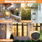 VERRON SOLAR LIGHTS HANGING LANTERNS METAL TREE LIGHTS WITH HOOK 2 PACK BLACK - Brand New