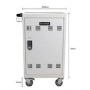 GENERIC MOBILE CHARGING CART, 30-DEVICE CABINET TABLETS, LAPTOPS - ANTIQUE WHITE - Like New