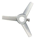 COLE-PARMER HIGH-EFFICIENCY AXIAL FLOW IMPELLER 3/8" BORE 3.4" DIAMETER - SILVER - Like New