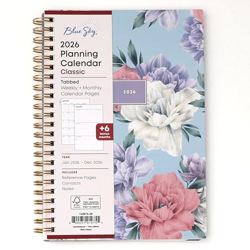 Blue Sky 2026 Weekly and Monthly Planner January 2026 - December 2026 143974-26 - Brand New