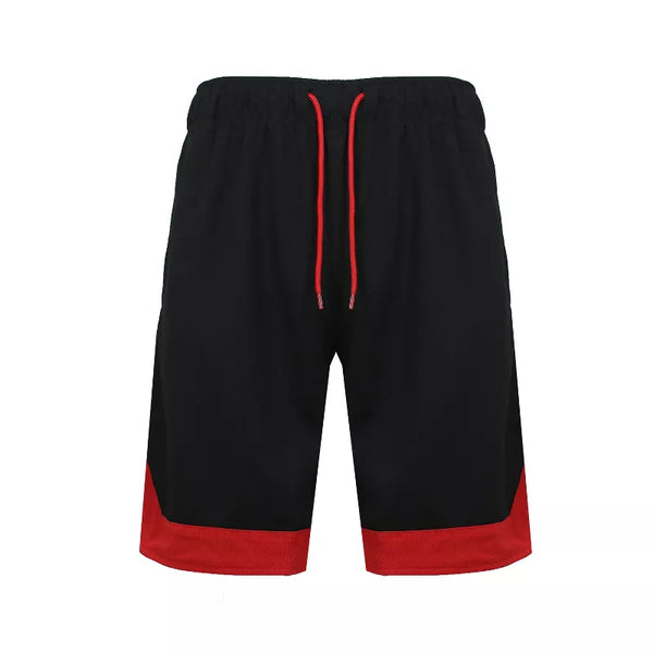 JUMP START MEN'S MESH QUICK DRY ATHLETIC PERFORMANCE SHORTS,SIZE 2XL - BLACK/RED - Brand New