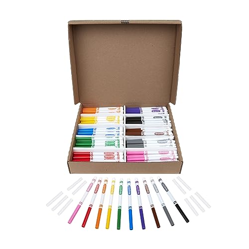 CRAYOLA FINE LINE MARKERS CLASSPACK - 200CT, ELEMENTARY SCHOOL, 588210 - Like New