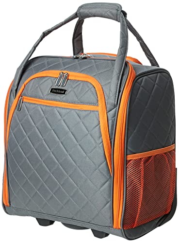 ROCKLAND MELROSE UPRIGHT WHEELED UNDERSEATER LUGGAGE, CARRY-ON 16-INCH CHARCOAL - Like New