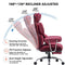 EFOMAO BIG AND TALL OFFICE CHAIR WITH LUMBAR SUPPORT (RED) - Like New