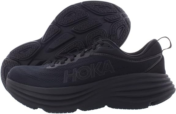 1123202 HOKA ONE ONE Bondi 8 Mens Shoes Black/Black Size 12 - Like New