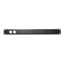 Elite Core RP1U-2D Rack Panel with 2 D-Series Punch-Outs, 1U - Black - Brand New
