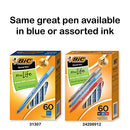 BIC XTRA LIFE ROUND BALLPOINT PEN MEDIUM (1.0MM) BLACK 60-COUNT GSM609 - BLACK - Brand New