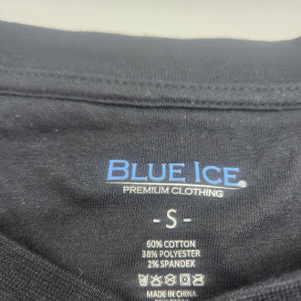 BLUE ICE MENS CHARCOAL LONG SLEEVE STRETCH HENLEY SHIR - SIZE: MEN S - BLACK - Brand New