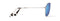 MAUI JIM MEN'S AND WOMEN'S MAVERICKS POLARIZED AVIATOR SUNGLASSES SILVER/BLUE - Like New