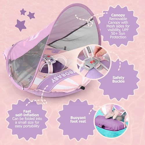 MAMBOBABYFLOAT Light Traveler 2025, Safe, Comfortable, Canopy, B503-66332 - PINK - Like New