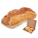 BTEOBFY NATURAL WOOD FRUIT BOWL (11-13 IN) UNIQUE HANDMADE WOOD SERVING PLATTER - Brand New