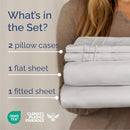 CGK LINENS KING SIZE 4 PIECE SHEET SET COMFY BREATHABLE & COOLING - FRENCH GREY - Like New