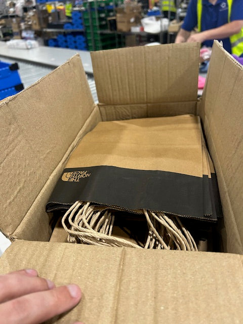 THE NORTH FACE SMALL BROWN PAPER BAGS, 250 BAGS - SMALL - BROWN - Brand New
