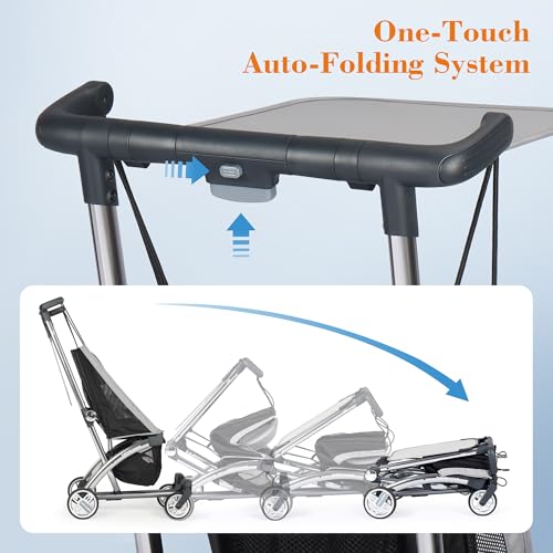 BEBEROAD-LOVE R1 AUTO-FOLDING ULTRA LIGHTWEIGHT TRAVEL STROLLER - GRAY - Like New