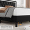 HOMFA QUEEN SIZE BED FRAME WITH ADJUSTABLE HEADBOARD - BLACK - Like New
