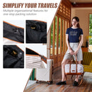 CONCEPTEN 5-PIECE HARD SHELL LUGGAGE, LIGHTWEIGHT LUGGAGE - BLACK/BROWN - Like New