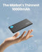 INIU Portable Charger Slimmest 10000mAh 5V/3A Power Bank High-Speed - Black Like New