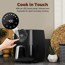 JOYAMI AIR FRYER 6 QT, AIR FRYER WITH WINDOW, RECIPES, 1700W, BLACK Like New