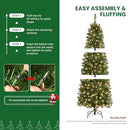 SHareconn 7.5ft Christmas Tree Warm White Lights 6.5 FT - Green - Brand New