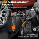 ZUZEE TIRE INFLATOR PORTABLE AIR COMPRESSOR 150PSI AIR PUMP - ORANGE/BLACK - Like New