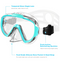 Zipoute Snorkel M61019 Dry Top Snorkeling Gear for Adults Green Like New