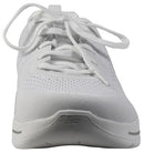 124404 SKECHERS WOMEN'S GO WALK ARCH FIT-MOTION BREEZE WHITE/SILVER SIZE 6.5 - Like New
