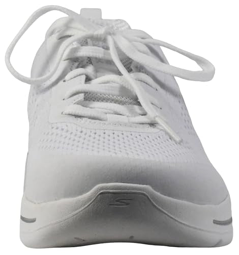 124404 SKECHERS GO WALK ARCH FIT-MOTION BREEZE SNEAKER WHITE/SILVER SIZE 7.5 - Brand New
