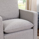 BABYLETTO CALI PILLOWBACK SWIVEL GLIDER IN ECO-PERFORMANCE FABRIC - GRAY - Like New