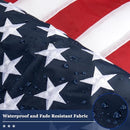 PREREENOO AMERICAN FLAG, 3FT BY 5FT, PREMIUM EMBROIDERED STARS, RED/WHITE/BLUE - Brand New
