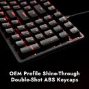 LEMOKEY X5 Wired Gaming Mechanical Keyboard Windows/Linux - RED/BLACK - Like New