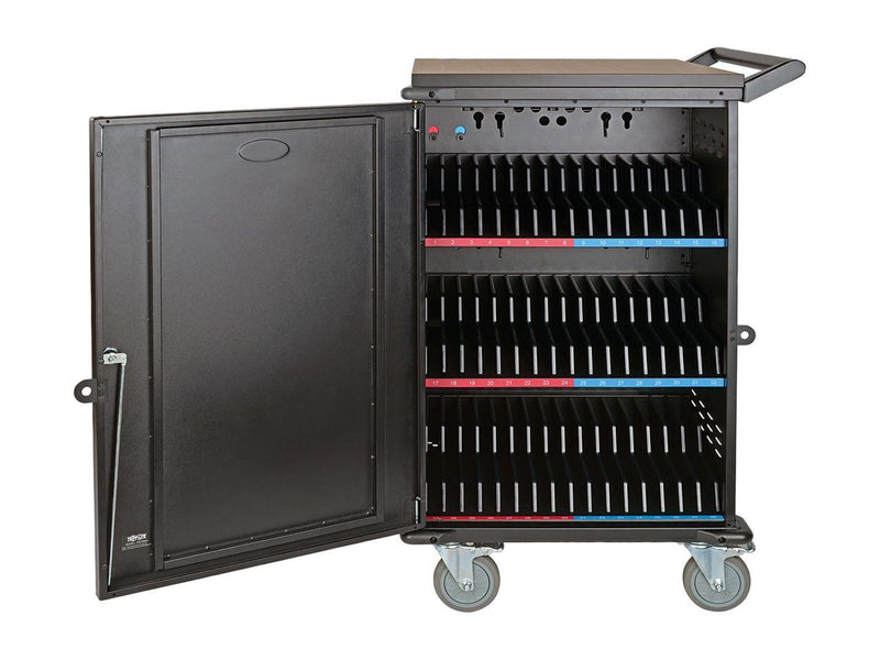 Tripp Lite 48-Port Ac Charging Cart Storage Station Chromebook Laptop Tablet