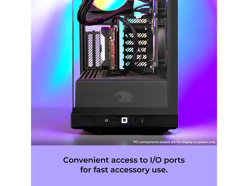 iBUYPOWER Y40 PRO Black Gaming PC Desktop - AMD Ryzen 7 9800X3D - AMD Radeon RX
